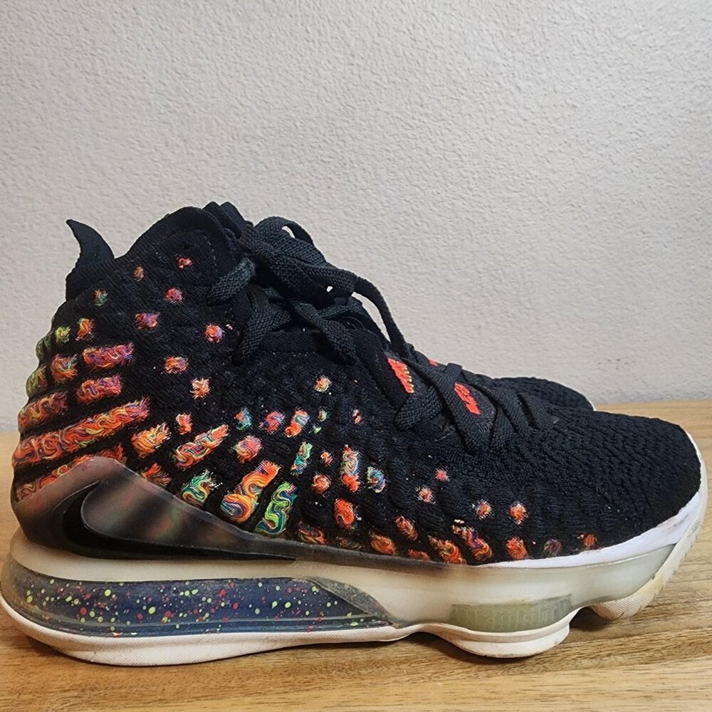 Nike LeBron 17 Shoes Mens Size 6.5 James Gang Black Multicolor BQ3177-005
